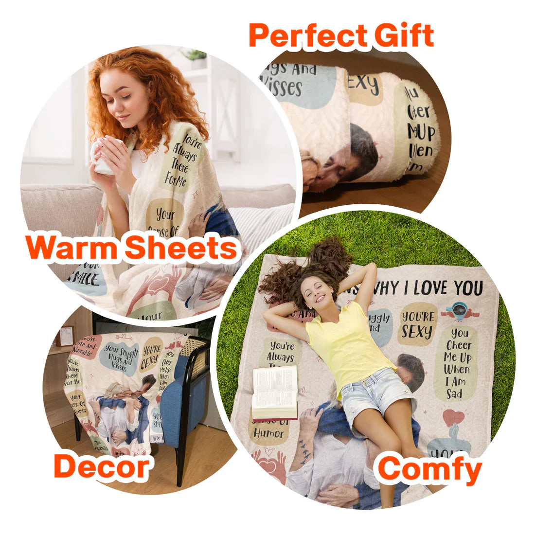 ACME ESSENTIALS™ - 10 REASONS WHY I LOVE YOU- PERSONALIZED PHOTO BLANKET