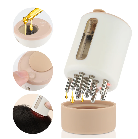 ACME ESSENTIALS™ - RED LIGHT THERAPY ELECTRIC SCALP MASSAGER AND HAIR OIL APPLICATOR