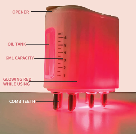 ACME ESSENTIALS™ - RED LIGHT THERAPY ELECTRIC SCALP MASSAGER AND HAIR OIL APPLICATOR