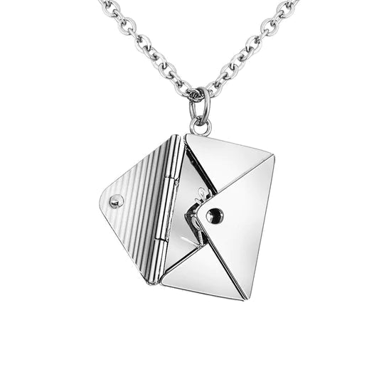 Acme Essential™ - 'Love You' Letter & Envelope Locket Necklace