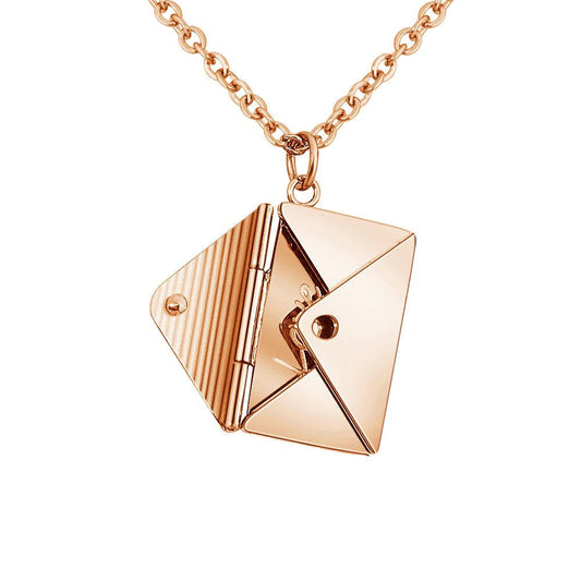 Acme Essential™ - 'Love You' Letter & Envelope Locket Necklace